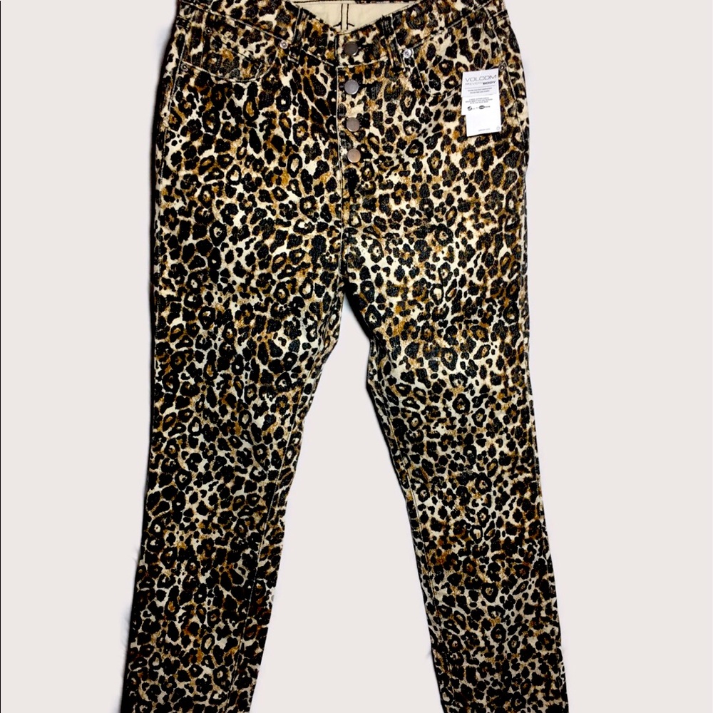 Size 28 Cheetah print high rise skinny jeans NWTS